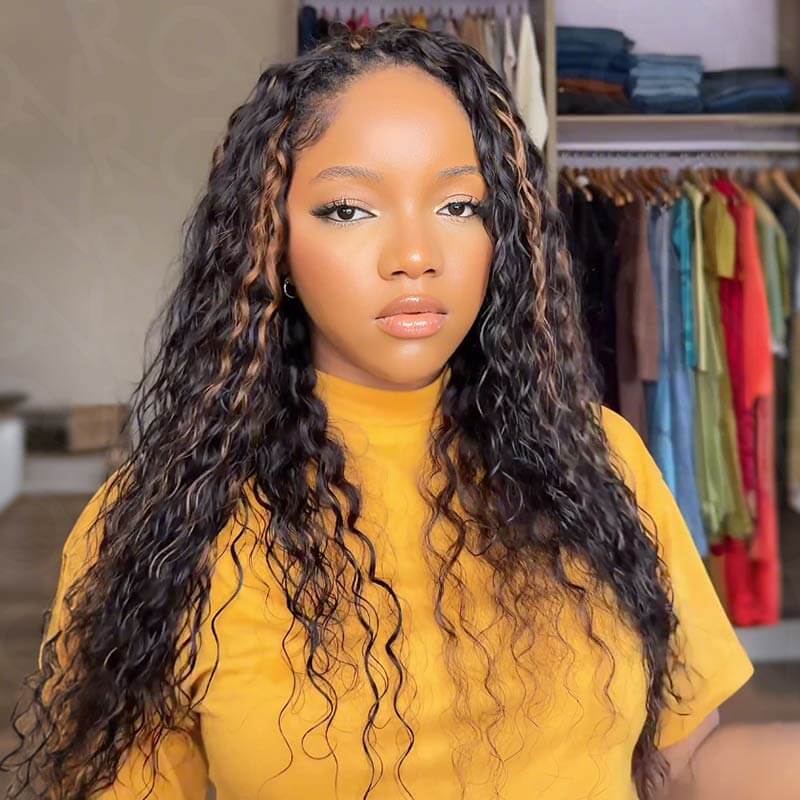 QVR Highlight Brown Body Wave Feather Crochet Hair Extension – QVR