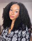 QVR Burmese Kinky Curly Crochet Hair Machine Made Natural Black Natural Curls Feather Human Hair Extension