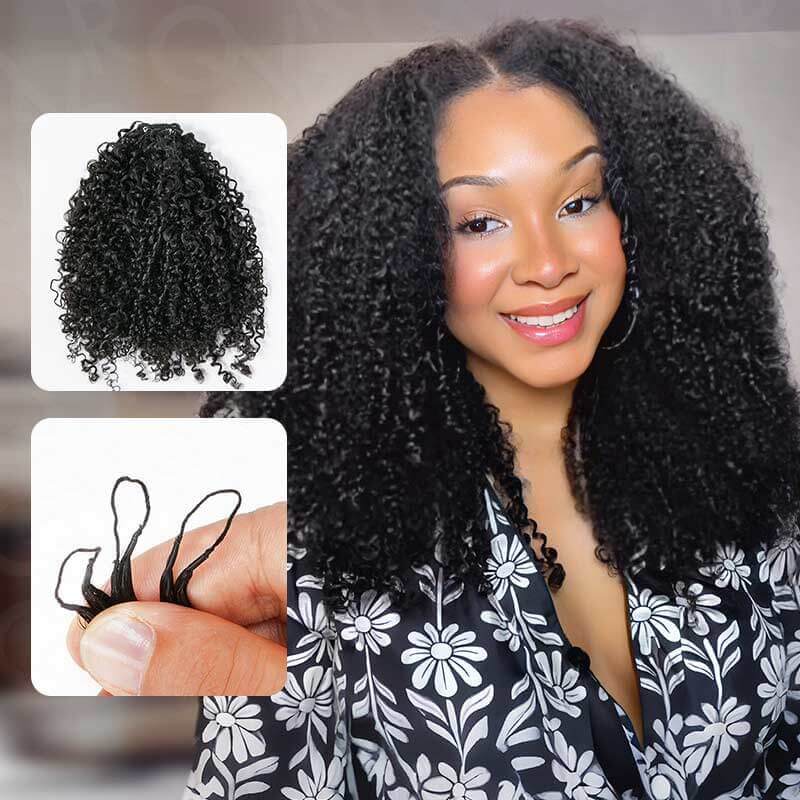 QVR Burmese Kinky Curly Crochet Hair Human Hair Extensions – QVR Hair