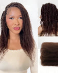 QVR Dark Brown Afro kinky Bulk Hair Extensions For Braiding Dreadlock Human Hair