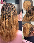 QVR Honey Blonde Color Afro kinky Bulk Hair Extensions For Braiding Dreadlock Human Hair