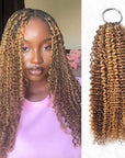 QVR Seamless Small Kinky Curly Feather Crochet Hair Highlight