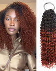 QVR 1 Pack Small Kinky Curly Feather Crochet Human Hair Extension