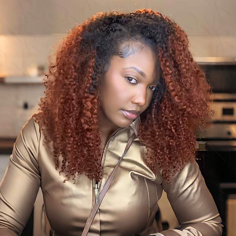 QVR T1B/350 Small Kinky Curly Feather Crochet Human Hair – QVR Hair