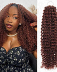 QVR Reddish Brown Crochet Weave Hair Extensions Machine Made
