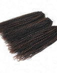 QVR Brown Highlight Feather Crochet Human Hair