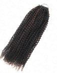 QVR Brown Highlight Feather Crochet Human Hair