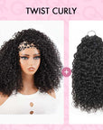 QVR Miracle Knots X Half Wig Hack Seamless Miracle Braids Human Hair Crochet Weave Hair Extension