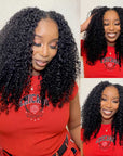 qvr burmese curly crochet braids, human hair crochet hair with coiled ends