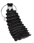 QVR Deep Wave Bulk Hair Extensions for Boho Knotless Braiding