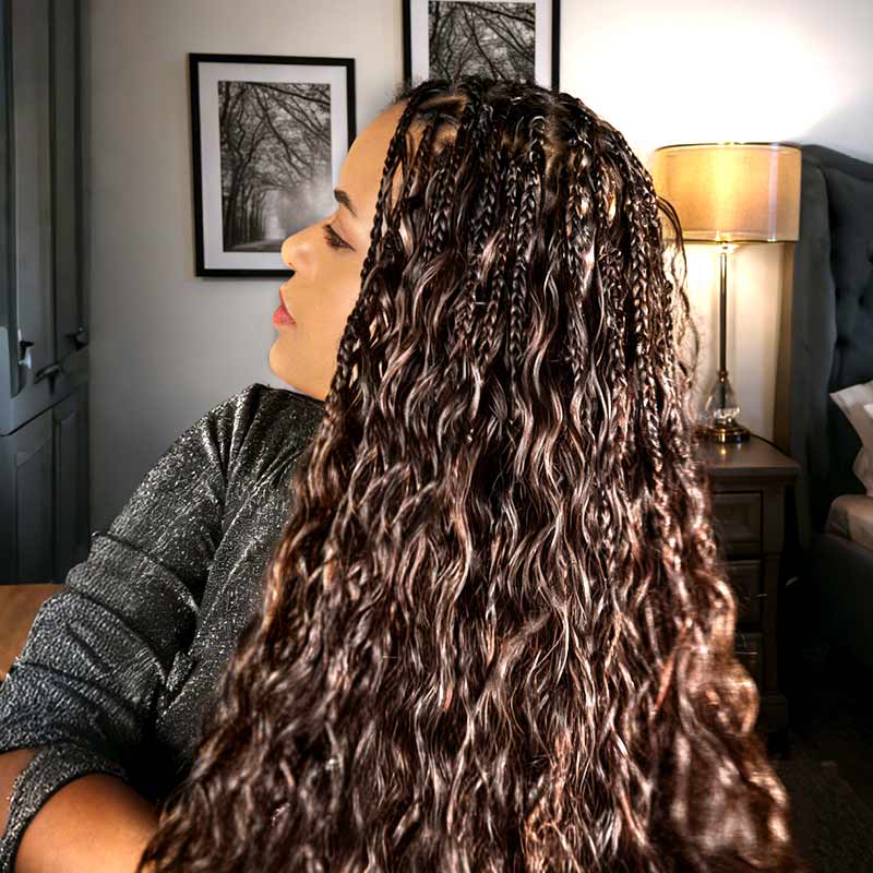 QVR Dark Brown Afro Kinky Curly Crochet Hair for Braids – QVR Hair