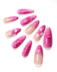 US Only|QVR Rose Red Blossom Press-On Nails