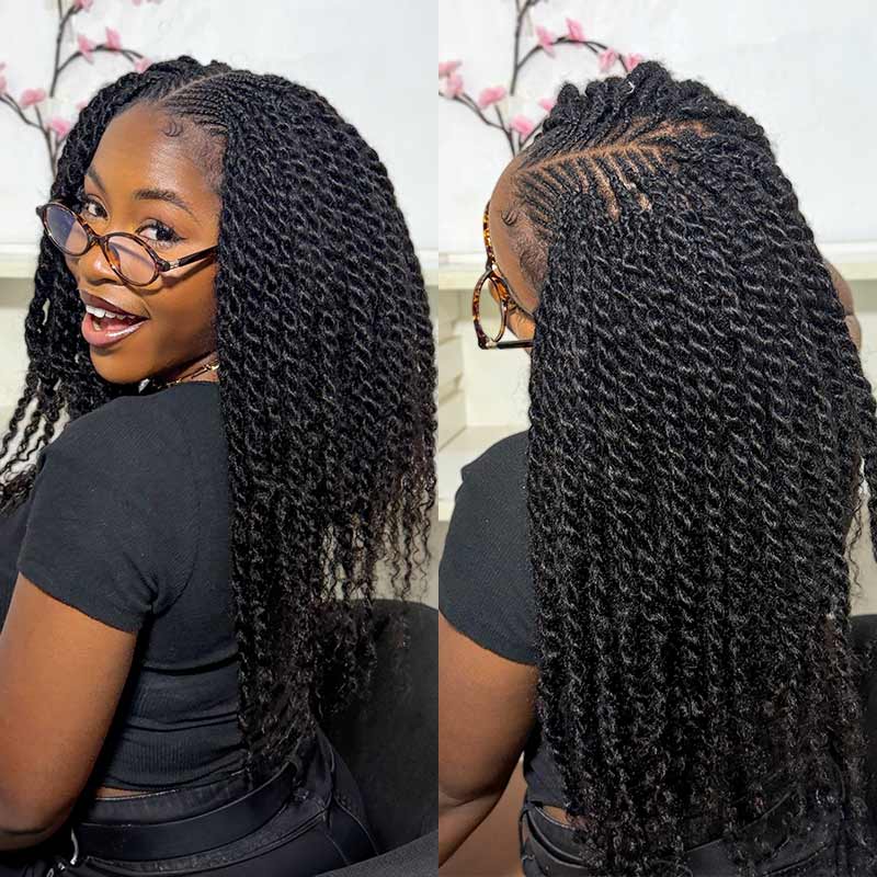 20 Inch 4C Kinky Curly Human Hair Bundles for Mini Twist Braiding Extensions Amazon.com : Afro Kinkys Bulk Human Hair For Braiding Soft  main image 4