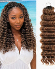 QVR Deep Wave Feather Crochet Human Hair Highlight