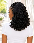 QVR French Curl Human Crochet Hair Machine Made Natural Black Feather Crochet Human Hair Extension