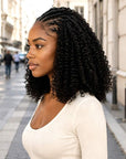 QVR Afro Kinky Curly Human Bulk Hair Extensions for Boho Knotless Braiding