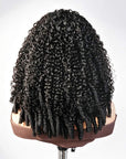 QVR Burmese Curly Headband Wig 100% Human Hair Glueless Wigs for Women
