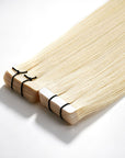 QVR Invisible Straight Tape In Hair Extensions Natural Black Premium