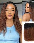 QVR Affordable Afro Kinky Bulk Human Hair Auburn Color For Braiding DreadLock