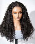 QVR Wear and Go Glueless Jerry Curly Lace Front Wig Full Density Human Hair Wigs For Black Women