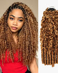 QVR Burmese Curly Feather Crochet Human Hair Highlight