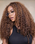 QVR Burmese Curly Feather Crochet Human Hair Highlight