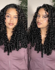 QVR Burmese Curly PU Clip In Hair Extensions 9PCS 5PCS Volumizer Human Hair