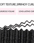 QVR Deep Wave Feather Crochet Human Hair with Sprial Ends Machine Made Crochet Weave Hair Extensions