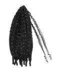 QVR Kinky Straight Feather Crochet Human Hair with Sprial Ends Machine Made Crochet Weave Hair Extensions