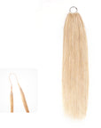 QVR Silk Straight Feather Crochet Human Hair Light Brown
