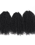 QVR Afro Twist Curly Crochet Hair Natural Black Machine Made Feather Crochet Human Hair Extension