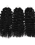 qvr water deep wave natural black feather crochet human hair extensions