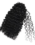 QVR Water Deep Wave Feather Crochet Human Hair Natural Black Miracle Knots Crochet Weave Hair Extensions
