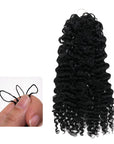 QVR Water Deep Wave Feather Crochet Human Hair Natural Black Miracle Knots Crochet Weave Hair Extensions