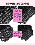 QVR Burmese Curly PU Clip In Hair Extensions 9PCS 5PCS Volumizer Human Hair