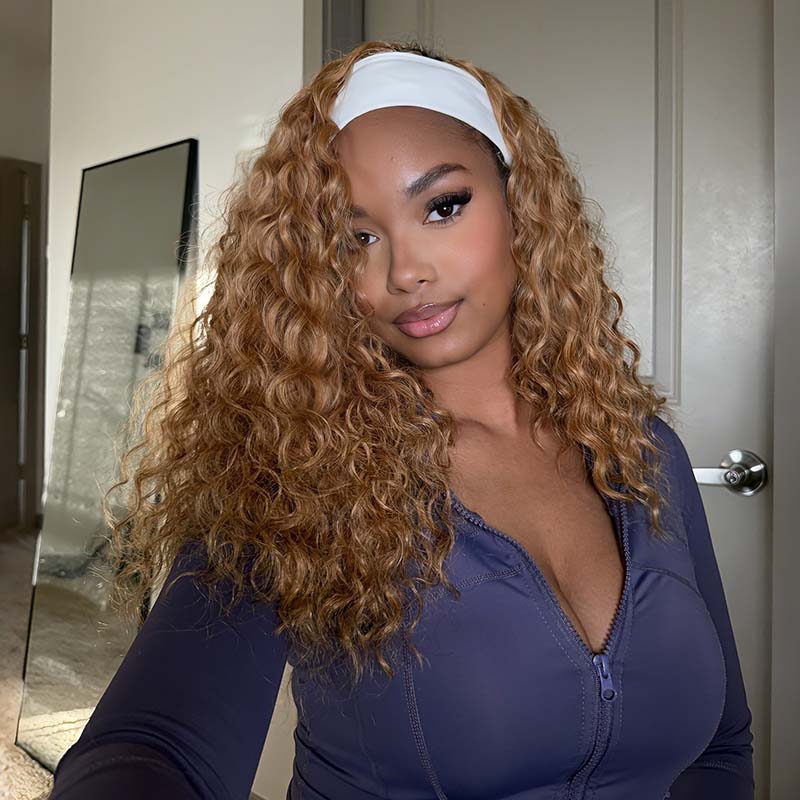 QVR Honey Blonde Water Wave #27 Machine Crochet Human Hair – QVR Hair