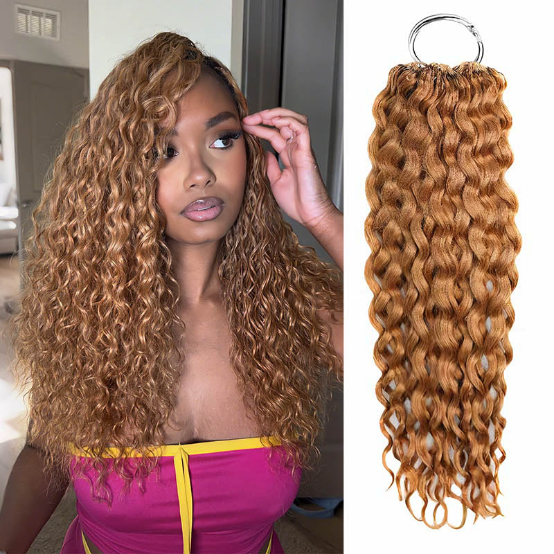 QVR Honey Blonde Water Wave #27 Machine Crochet Human Hair – QVR Hair