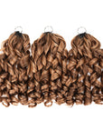 QVR French Curl Feather Crochet Human Hair Highlight