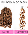 QVR French Curl Feather Crochet Human Hair Highlight