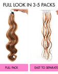 QVR Body Wave Feather Crochet Human Hair Highlight