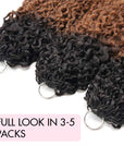 QVR Twist Curly Feather Crochet Human Hair Ombre