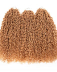 QVR Twist Curly Feather Crochet Human Hair Honey Blonde Miracle Knots Crochet Weave Hair Extensions