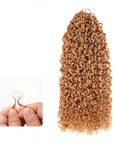 QVR Twist Curly Feather Crochet Human Hair Honey Blonde Miracle Knots Crochet Weave Hair Extensions