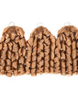 QVR French Curl Feather Crochet Human Hair Honey Blonde Miracle Knots Crochet Weave Hair Extensions