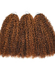 QVR Burmese Kinky Curly Feather Crochet Human Hair Highlight