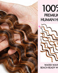 QVR Water Wave Feather Crochet Human Hair Highlight
