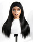 QVR Straight 210% Density Headband Wig 100% Human Hair Glueless Wigs for Women