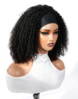 QVR Kinky Curly Headband Wig 100% Human Hair Glueless Wigs for Women