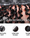 QVR Tight Curly PU Clip In Hair Extensions 9PCS 5PCS Volumizer Human Hair