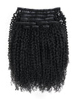 QVR Tight Curly PU Clip In Hair Extensions 9PCS 5PCS Volumizer Human Hair